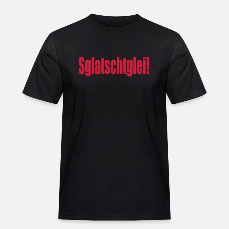 sglatschtglei - Männer Workwear T-Shirt - Schwarz