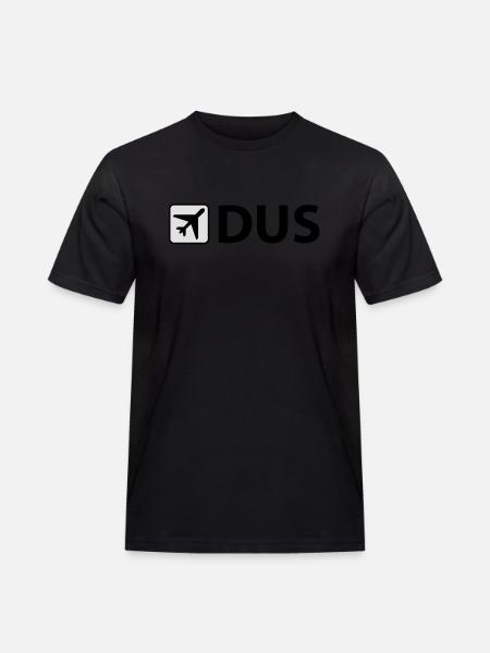 Lufthavn - Lufthavn - DUS - Düsseldorf - 3 Brev - Herre Workwear T-Shirt - sort