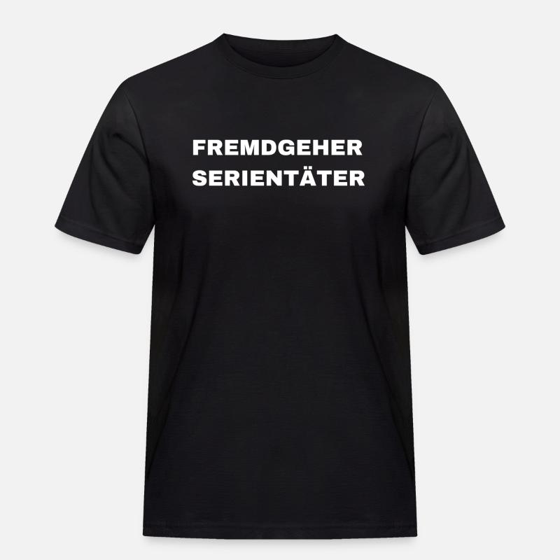 Fremdgeher Serientäter - Männer Workwear T-Shirt - Schwarz