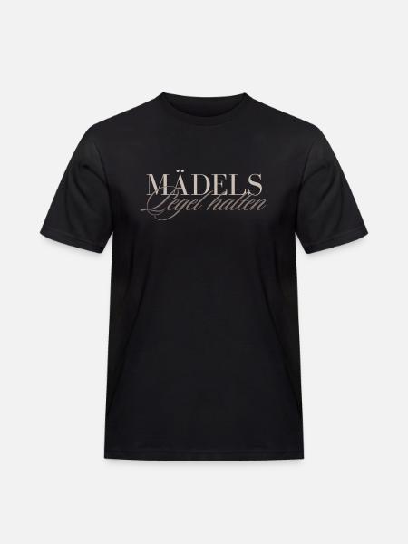 Mädels Pegel halten - Männer Workwear T-Shirt - Schwarz