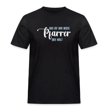 Bester Pfarrer Pastor Priester Katholisch Abschied - Männer Workwear T-Shirt - Schwarz - Vorne - AI Model Male 178 light (178cm)