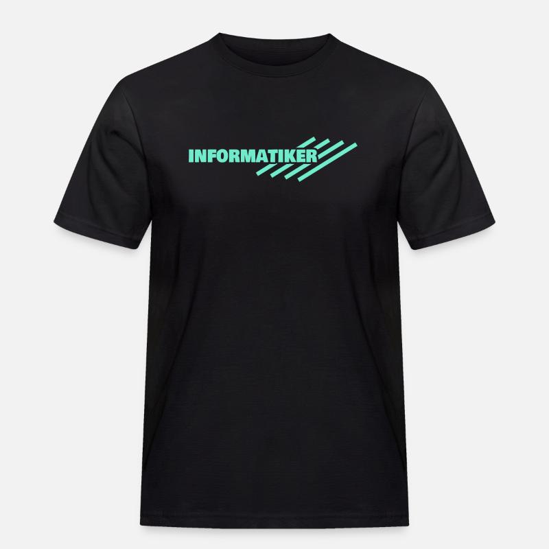 Informatiker - Männer Workwear T-Shirt - Schwarz
