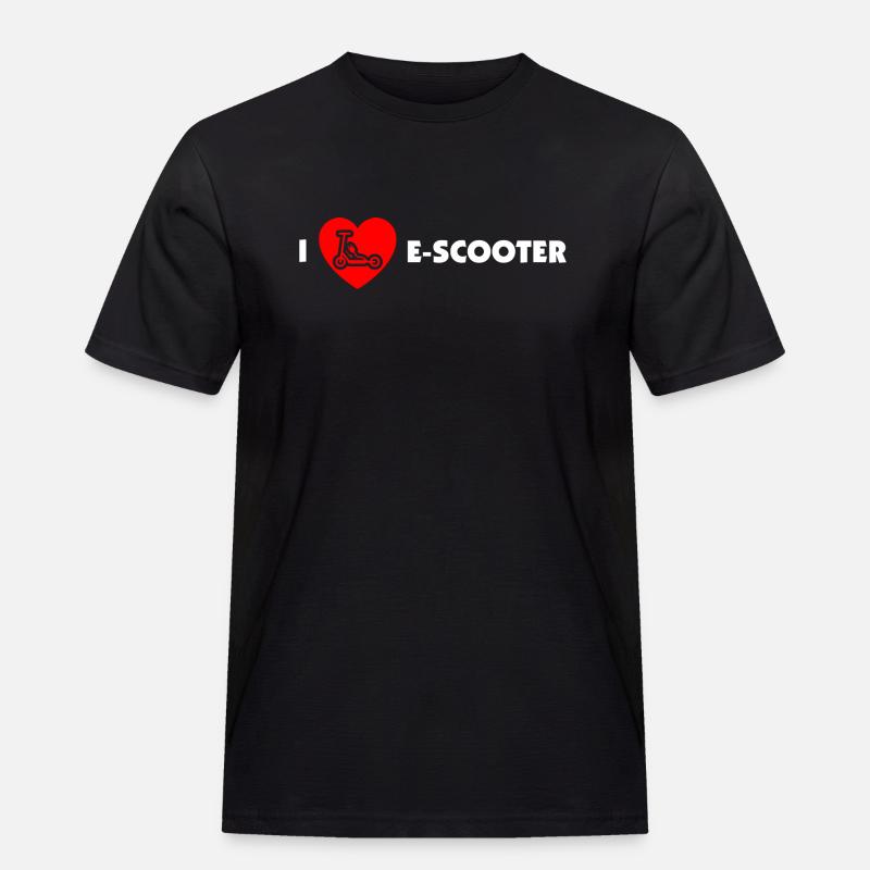 E-Scooter E-Roller Scooter - Männer Workwear T-Shirt - Schwarz