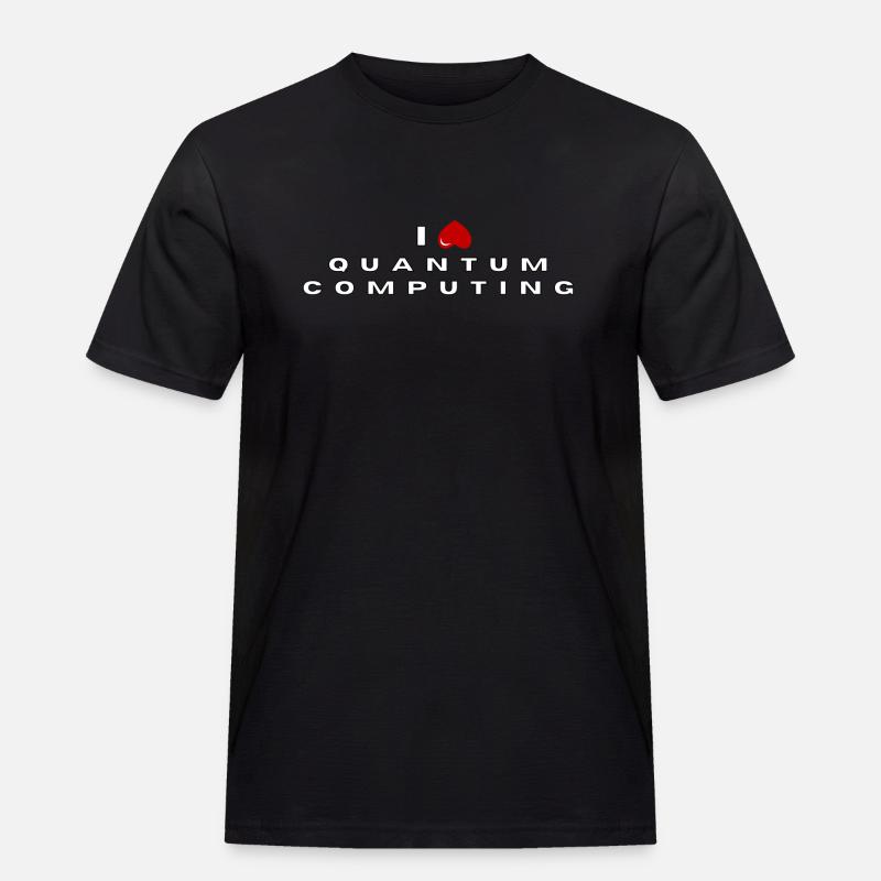 I hate Quantum Computing - Men's Workwear T-Shirt - black