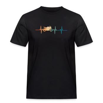 Motorcykel hjerteslag - Herre Workwear T-Shirt - sort - Foran - AI Model Male 178 light (178cm)