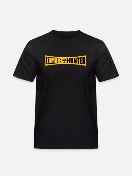 zombie hunter Halloween quote - Men's Workwear T-Shirt - black