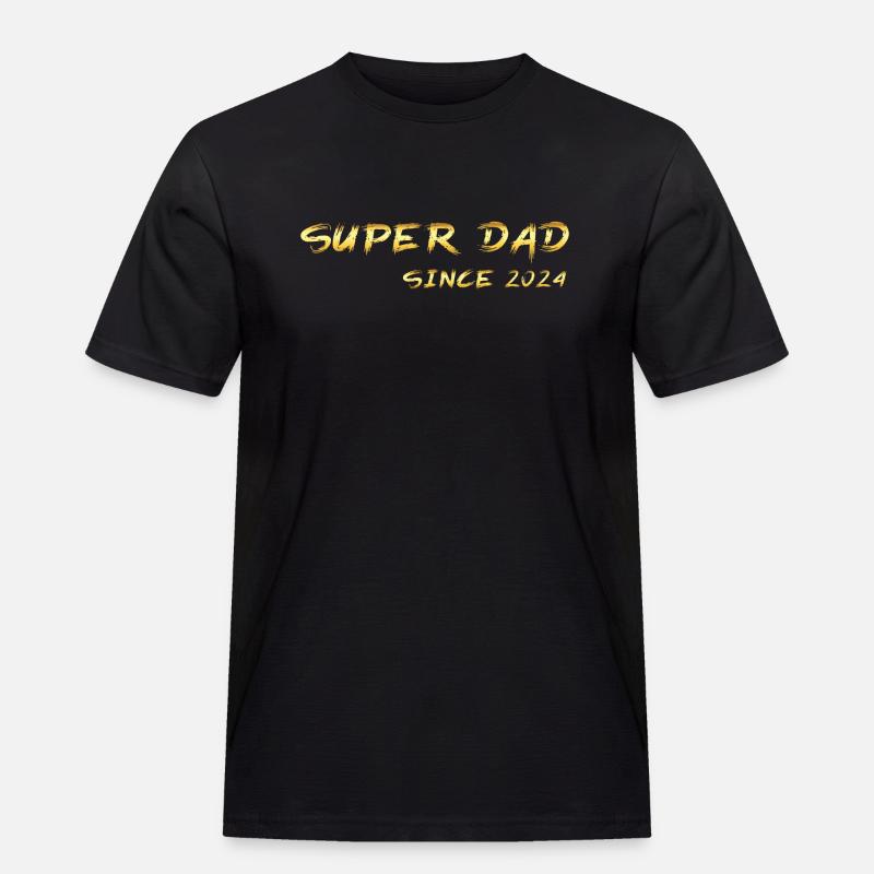 Super Dad since 2024 - Männer Workwear T-Shirt - Schwarz