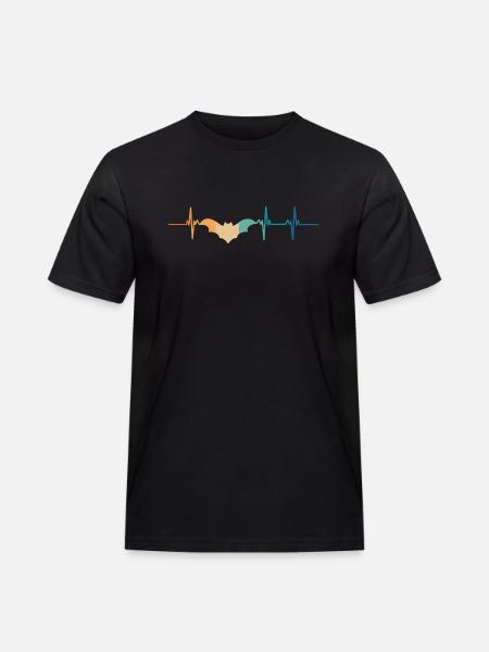 Bat heartbeat - Men's Workwear T-Shirt - black