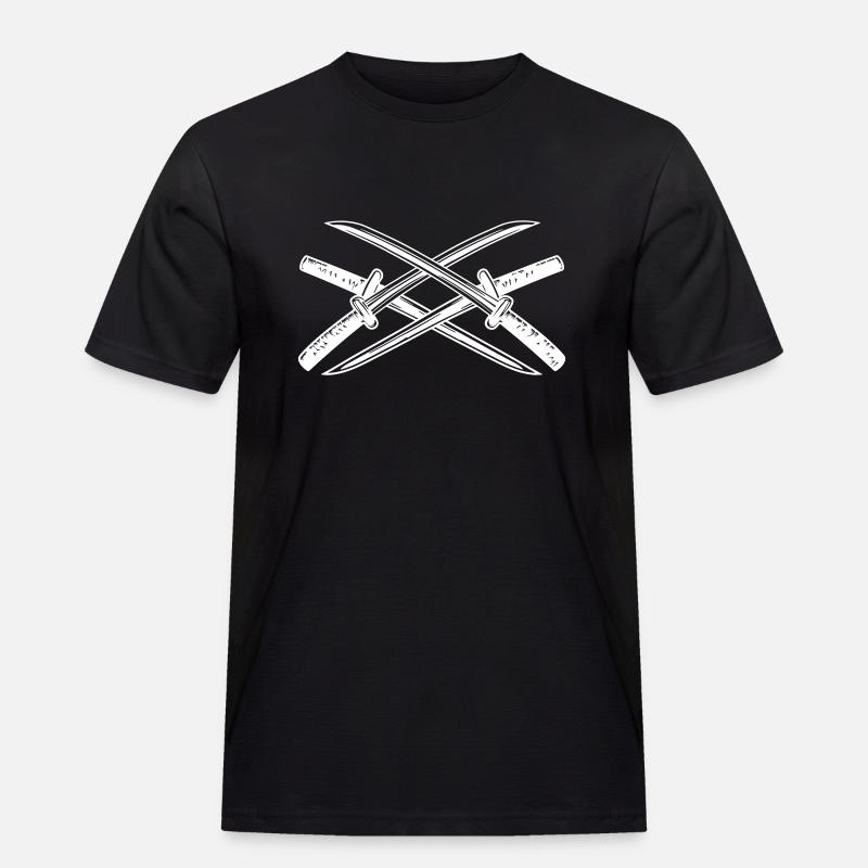 Élément d’épée de samouraï - T-shirt Workwear homme - noir