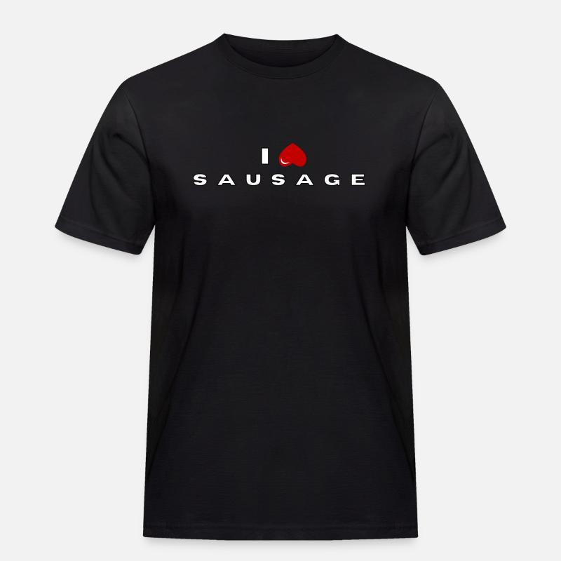 Ich hasse Wurst - Männer Workwear T-Shirt - Schwarz