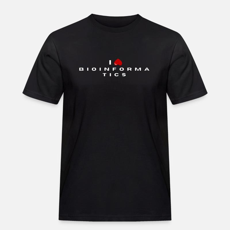Ich hasse Bioinformatik - Männer Workwear T-Shirt - Schwarz