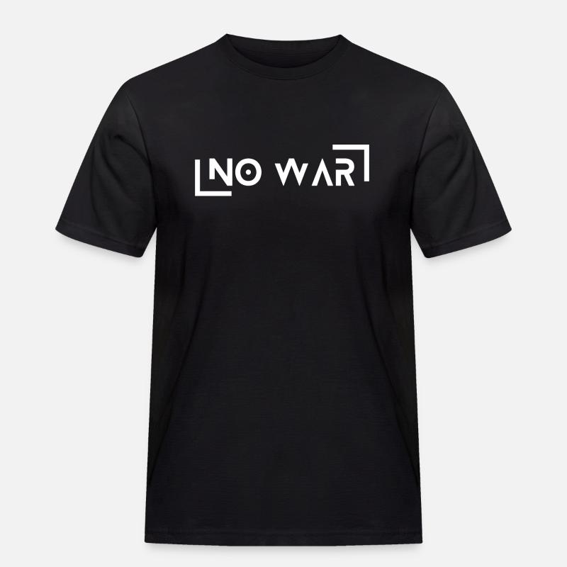 No War - Männer Workwear T-Shirt - Schwarz