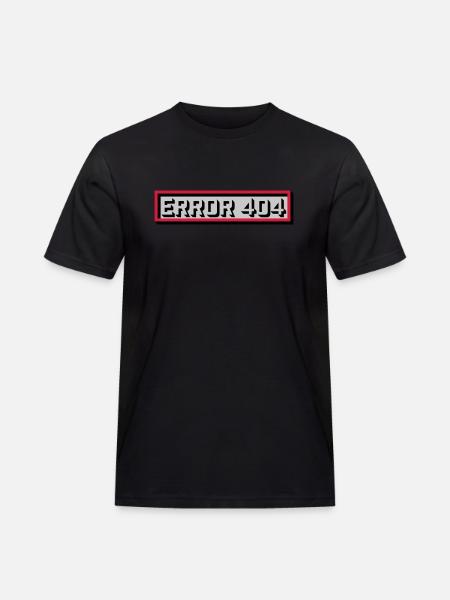 Error 404 Message Computer - Men's Workwear T-Shirt - black