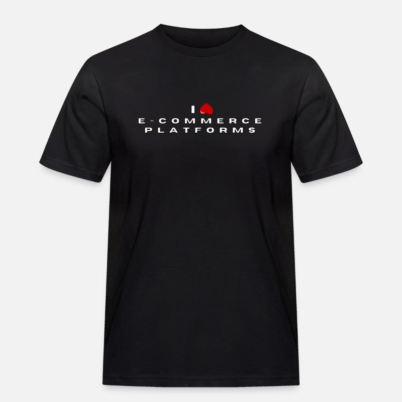 I hate E-commerce platforms - Men's Workwear T-Shirt - black