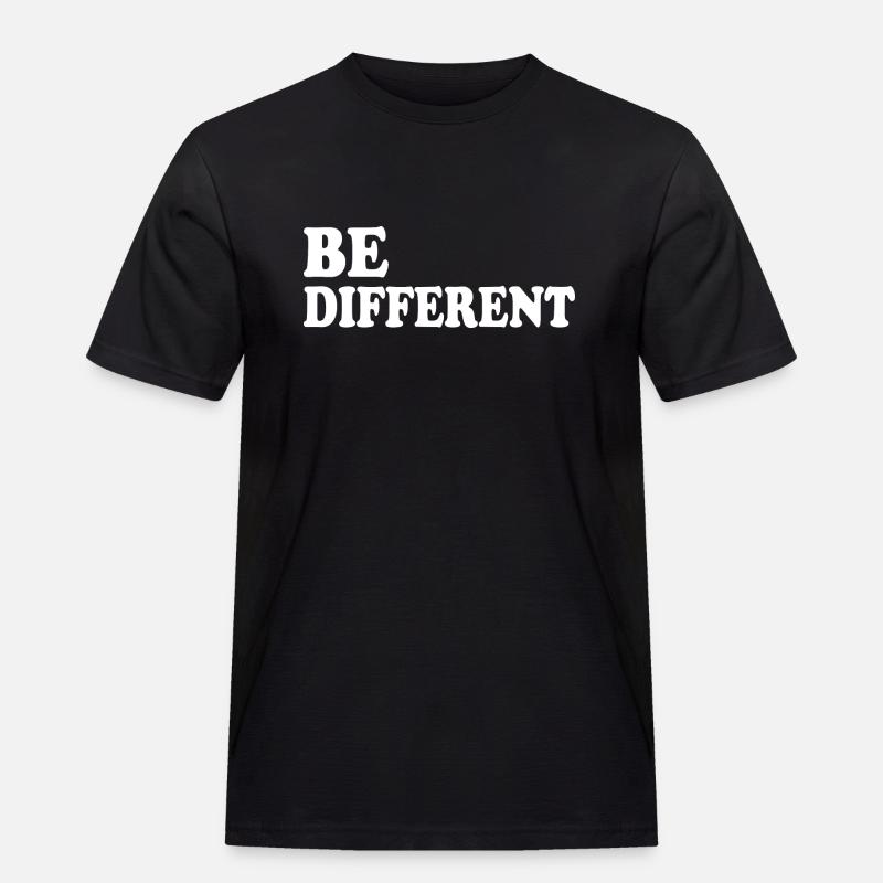 Be different - Männer Workwear T-Shirt - Schwarz