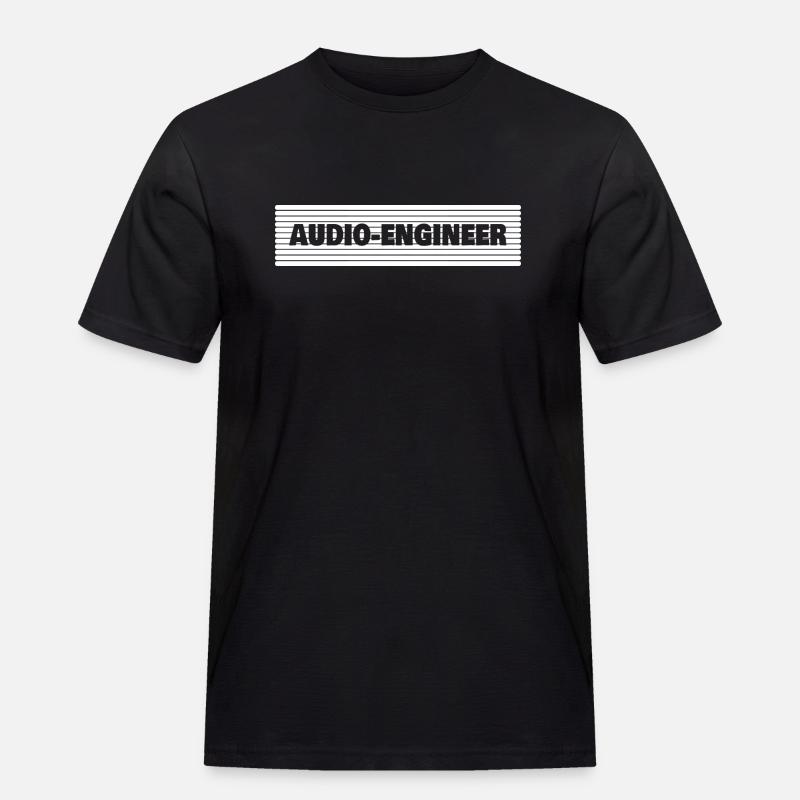 Engineer - Männer Workwear T-Shirt - Schwarz