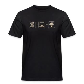 robot - T-shirt Workwear homme - noir - Devant - AI Model Male 178 light (178cm)