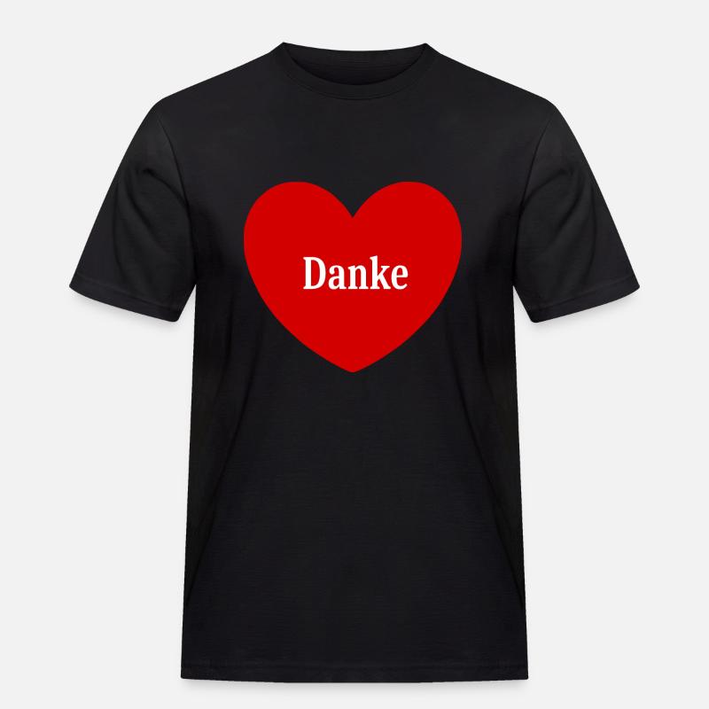 Danke Geschenk Geschenkidee - Männer Workwear T-Shirt - Schwarz
