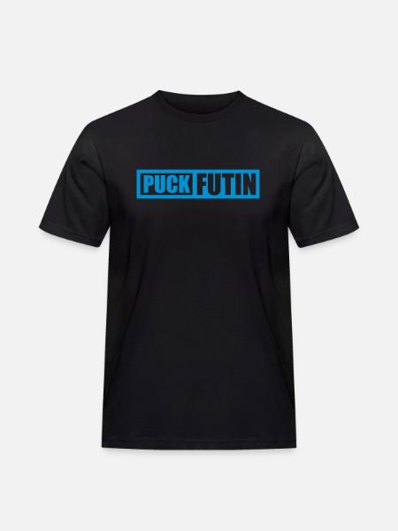 puck futin logo design - Men's Workwear T-Shirt - black