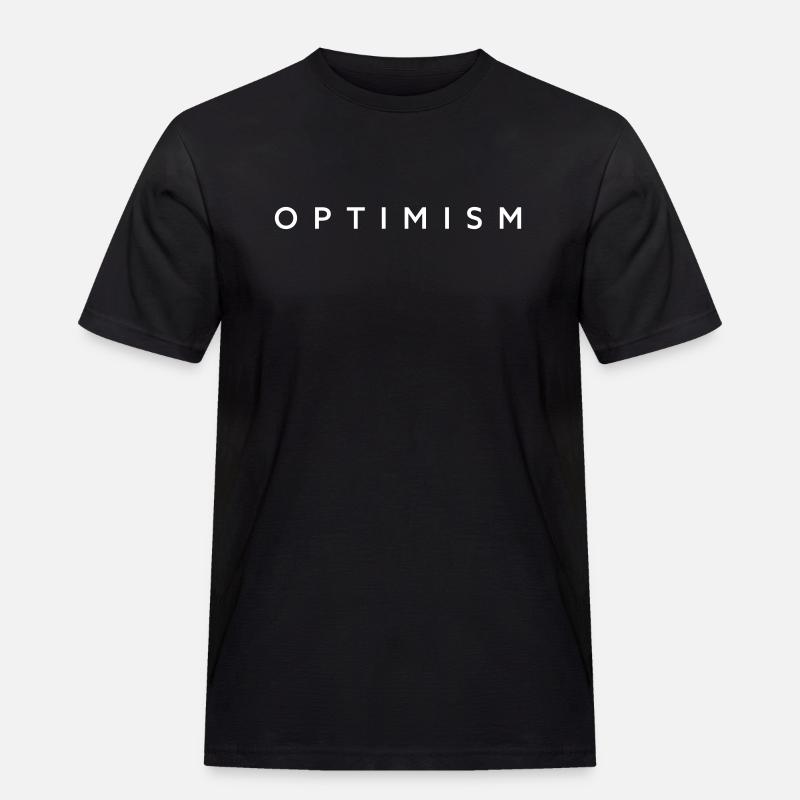 Optimism - Männer Workwear T-Shirt - Schwarz