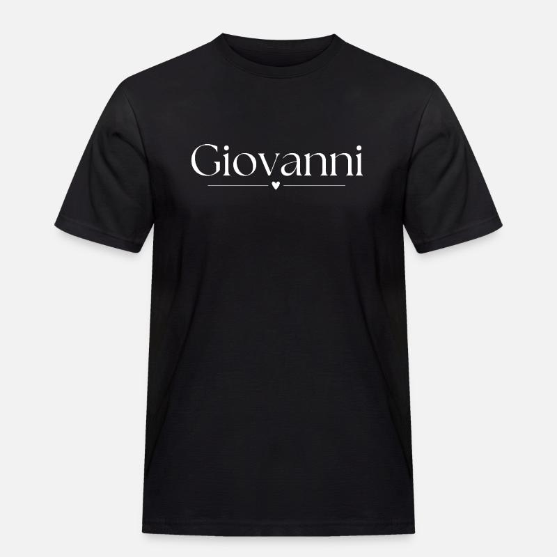 Giovanni - Maglietta da lavoro per uomo - nero