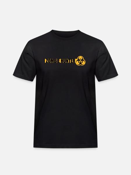 zombie hunter Halloween Quote - Men's Workwear T-Shirt - black