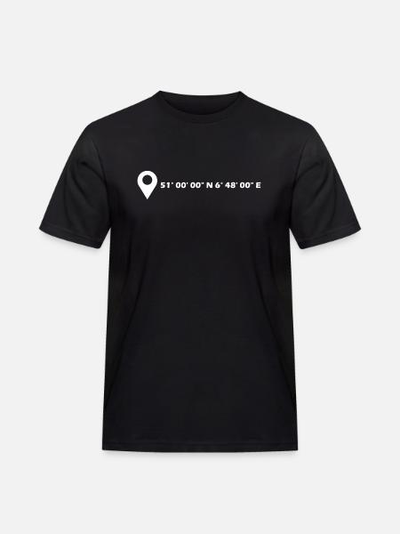 Pulheim coordinates - Men's Workwear T-Shirt - black
