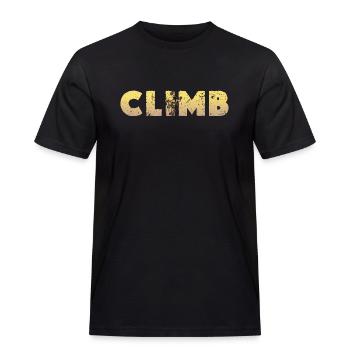 Bouldering Climbing Sports Gym Wall - Men's Workwear T-Shirt - black - Front - AI Model Male 178 light (178cm)