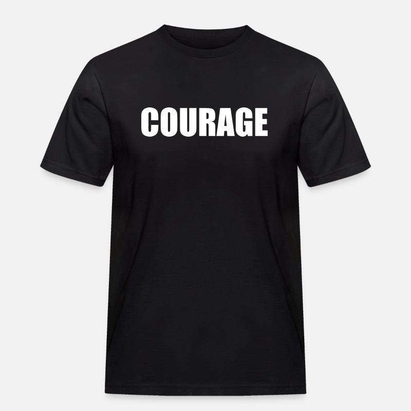 Courage - Männer Workwear T-Shirt - Schwarz