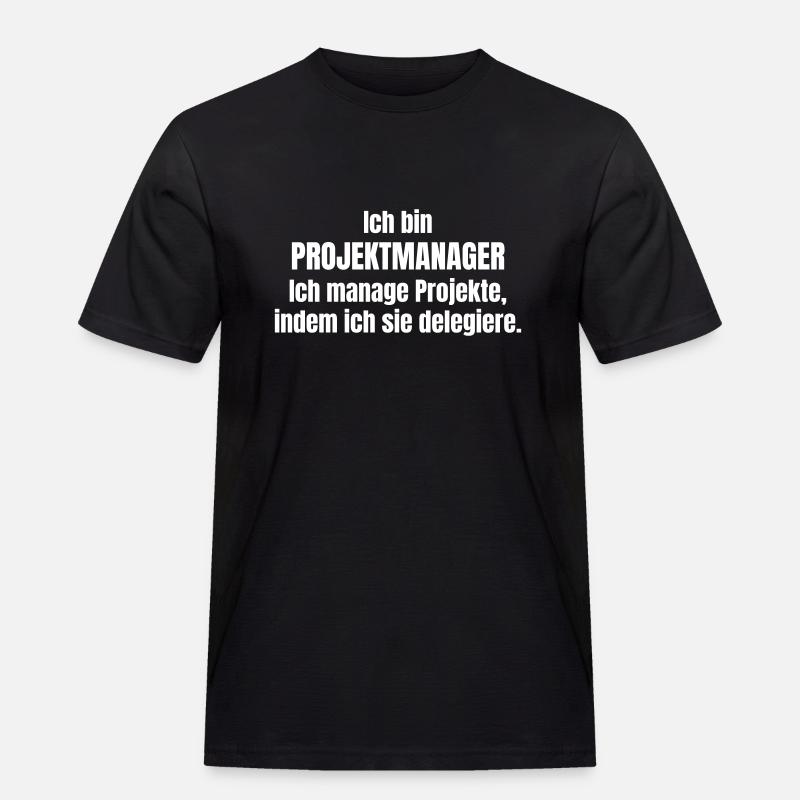 Projektmanager - Männer Workwear T-Shirt - Schwarz