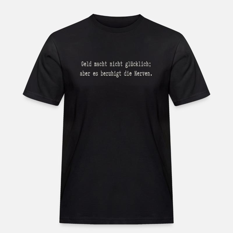 Geld - Männer Workwear T-Shirt - Schwarz