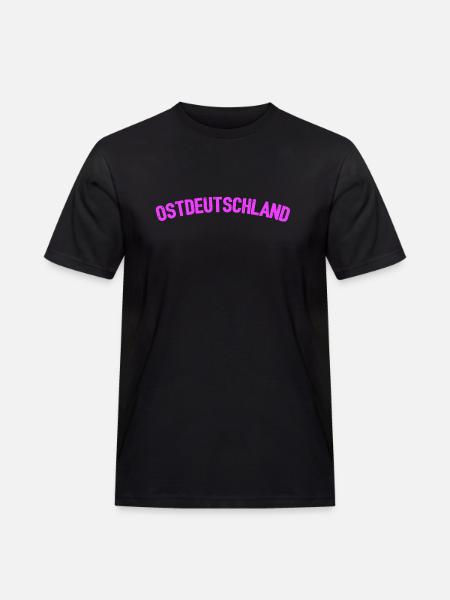 schluebber ost - Männer Workwear T-Shirt - Schwarz