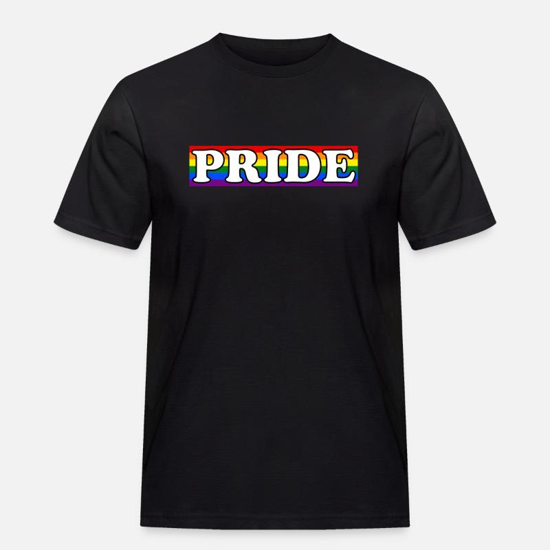 Pride Regenbogen - Männer Workwear T-Shirt - Schwarz