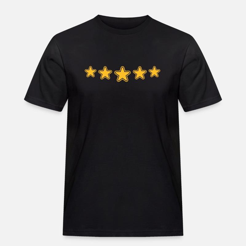 outline_stars_pattern_1c - Männer Workwear T-Shirt - Schwarz