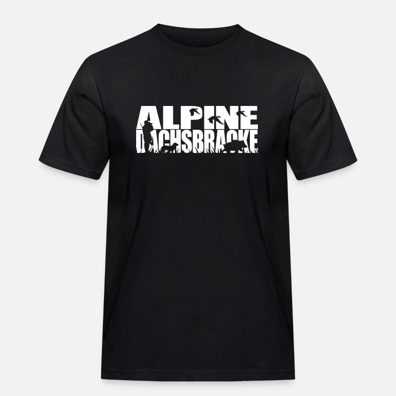 ALPINE DACHSBRACKE Jagdhunde Jagdhund Wilsigns - Männer Workwear T-Shirt - Schwarz