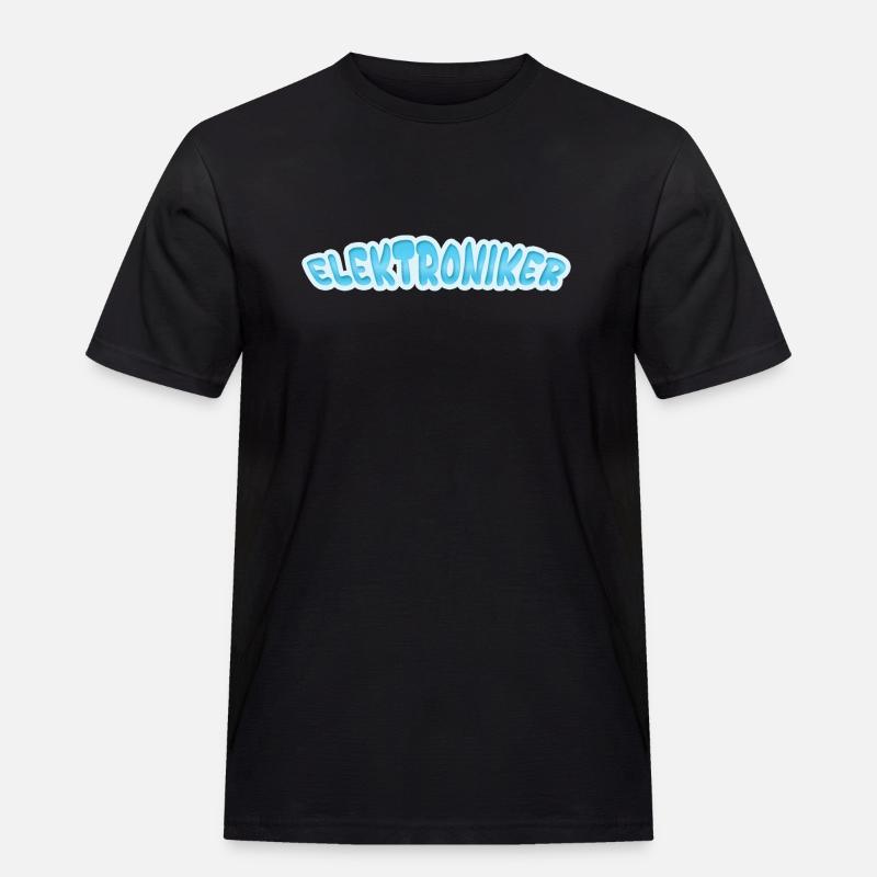Electronics technician as electronics technician - Men's Workwear T-Shirt - black