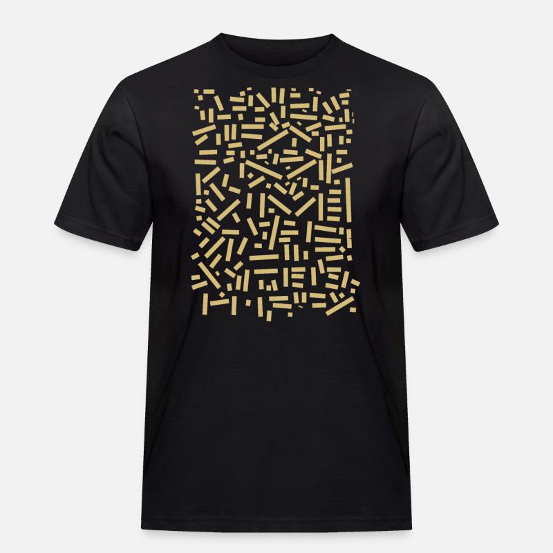 Muster Code - Männer Workwear T-Shirt - Schwarz