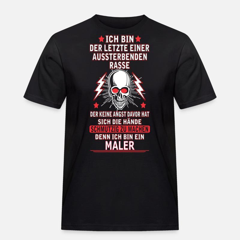 MALER - Männer Workwear T-Shirt - Schwarz