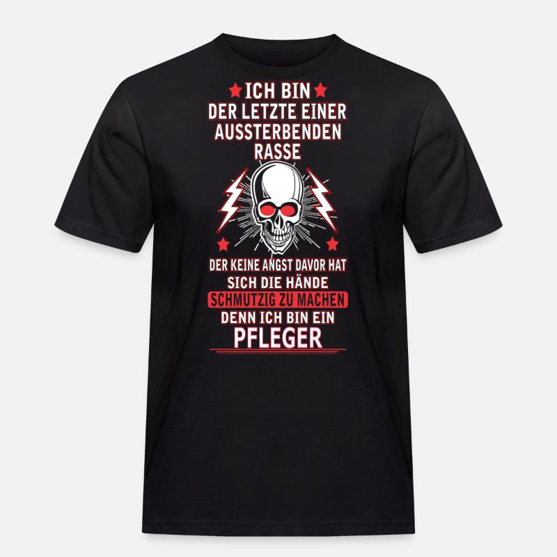 PFLEGER - Männer Workwear T-Shirt - Schwarz