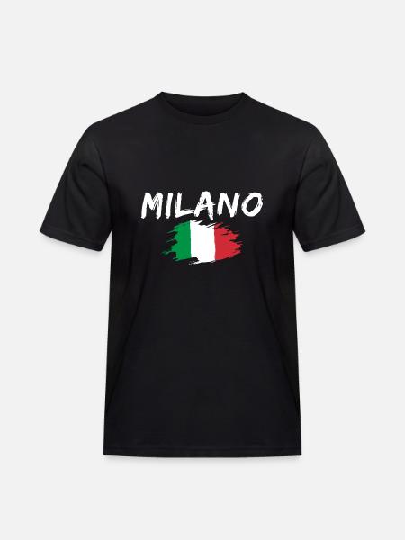 Milano Italy Flag Milan - Men's Workwear T-Shirt - black