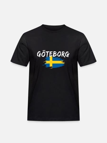 Göteborg Drapeau Suède - T-shirt Workwear homme - noir