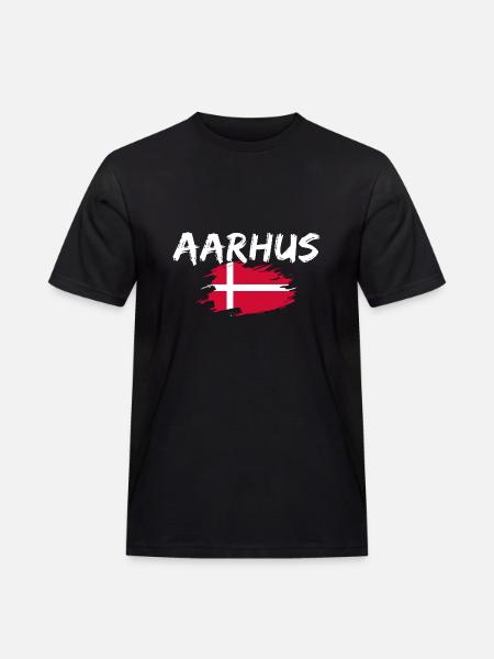 Aarhus, Denmark - Men's Workwear T-Shirt - black