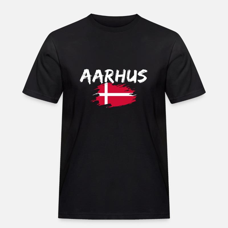 Aarhus, Denmark - Men's Workwear T-Shirt - black