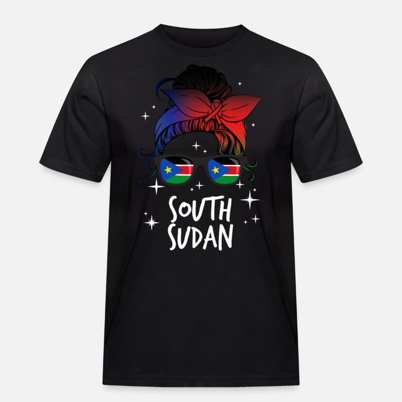 Südsudan - Männer Workwear T-Shirt - Schwarz