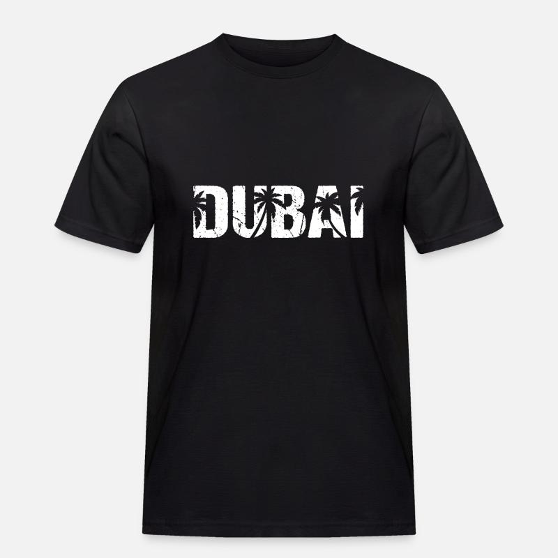 Dubai Palm Trees - Men's Workwear T-Shirt - black