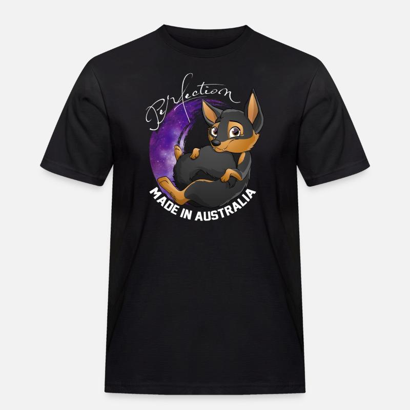Kelpie Galaxy - Black Fire - Männer Workwear T-Shirt - Schwarz