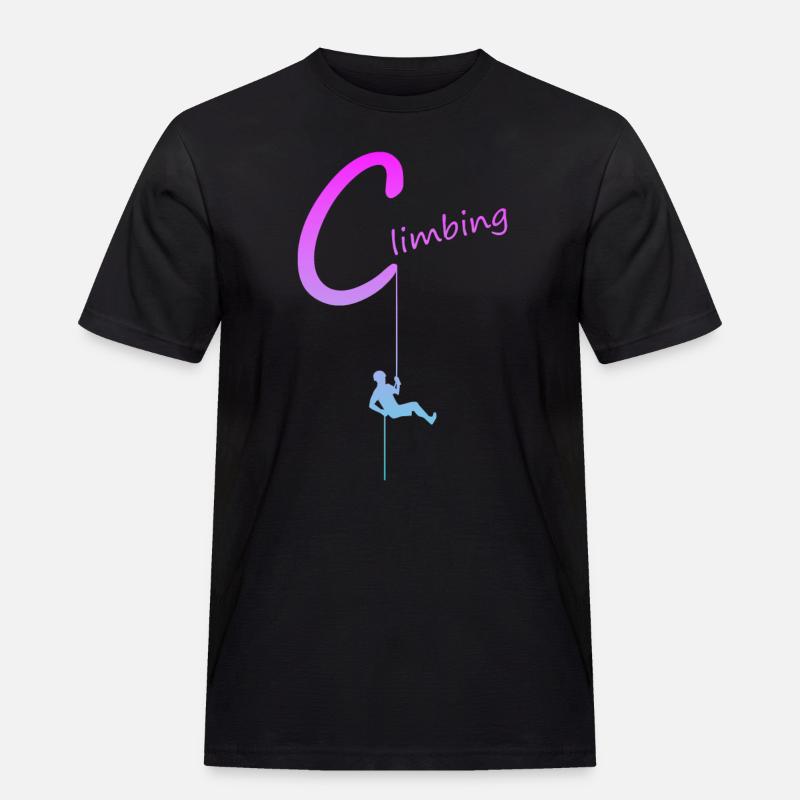 klettern climbing - Männer Workwear T-Shirt - Schwarz