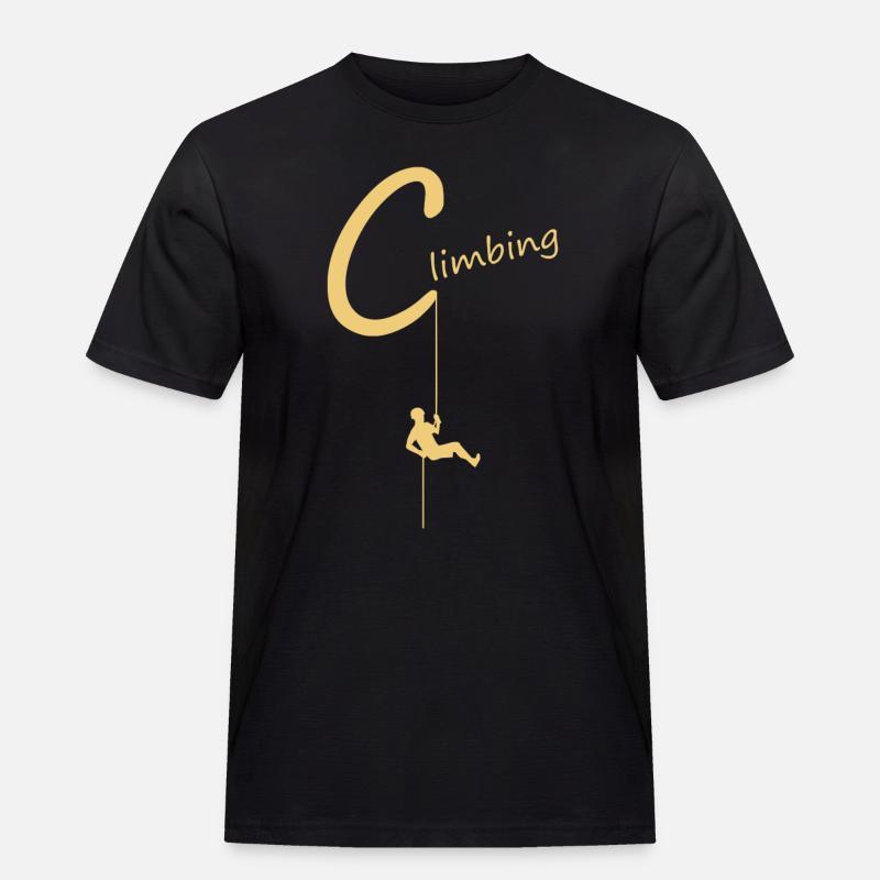 klettern, climb, climbing - Männer Workwear T-Shirt - Schwarz