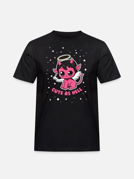 Cute as Hell - Men's Workwear T-Shirt - black