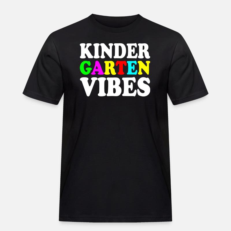 kindergarten vibes - Männer Workwear T-Shirt - Schwarz
